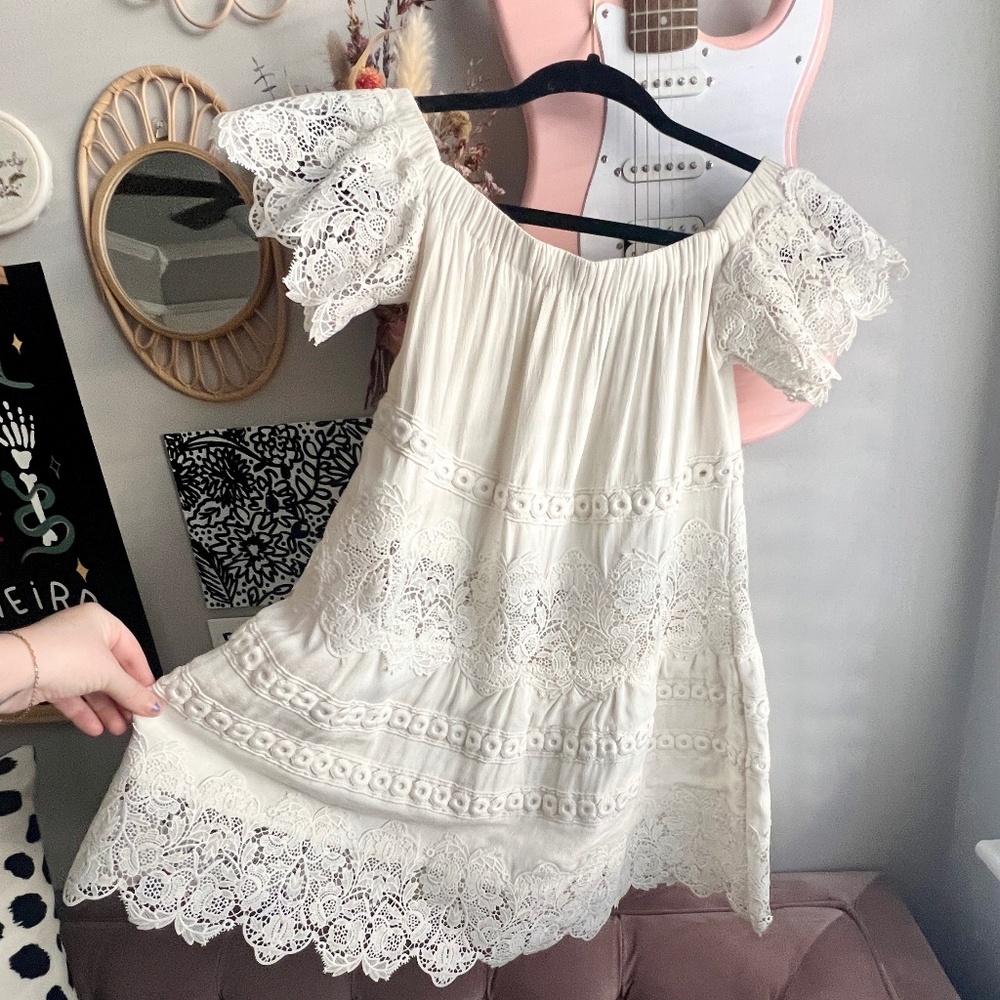 For Love and Lemons white lace dress